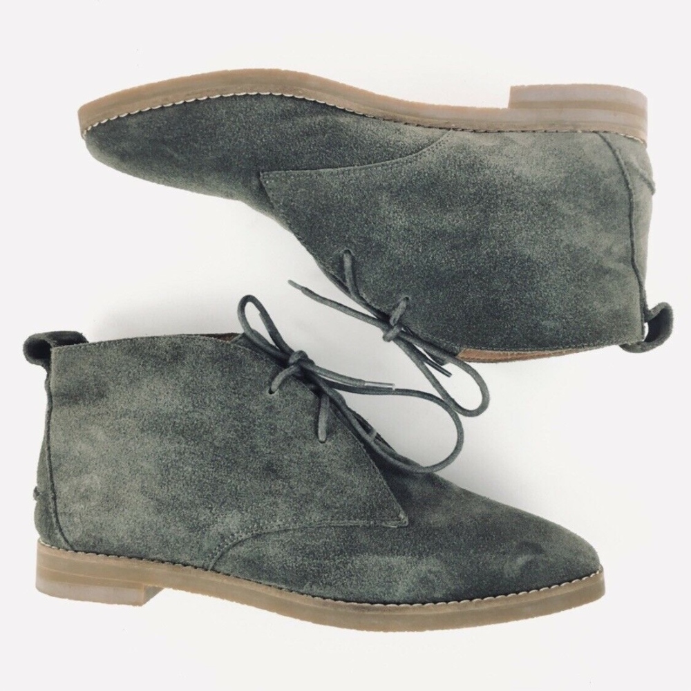 Madewell Nash Gray Suede Boots Size 8.5